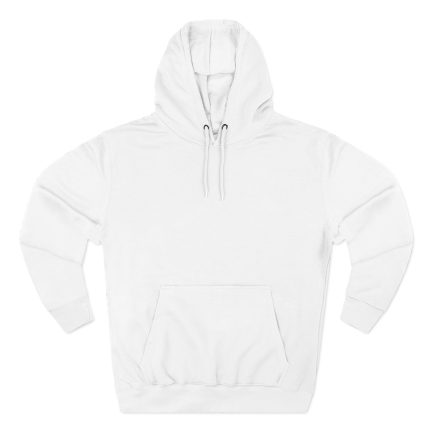 Cozy Three-Panel Fleece Hoodie — Lightweight White Pullover