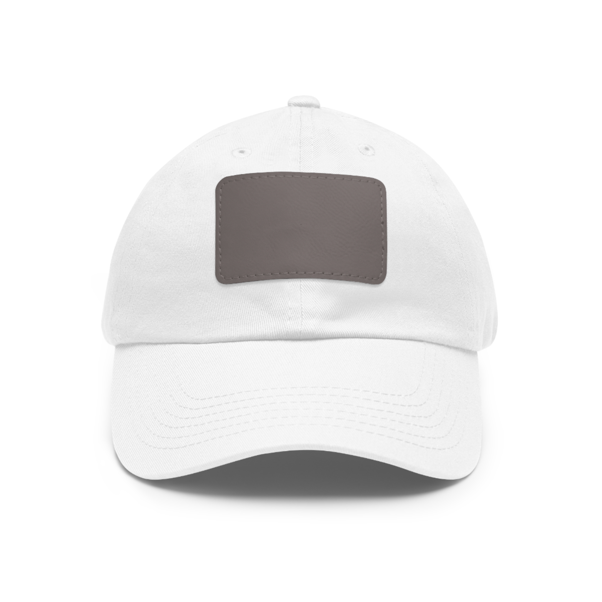 1681051287873950391_2048.jpeg Leather Patch Dad Hat — Classic Rectangle Patch Baseball Cap - Image 1