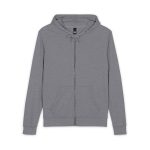 Heather Gray Full-Zip Hoodie — Classic Casual Zip-Up Hooded Jacket